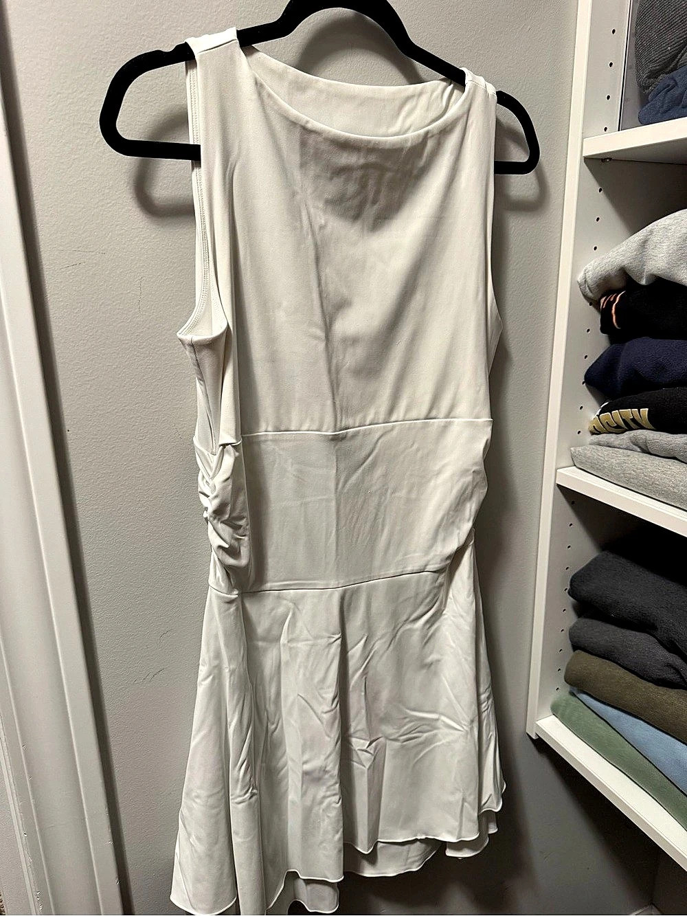 Asymmetrical Tennis Dress White Mini